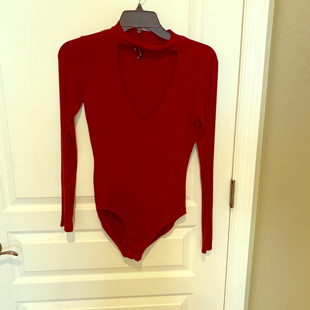 Maroon Kendall and Kylie bodysuit